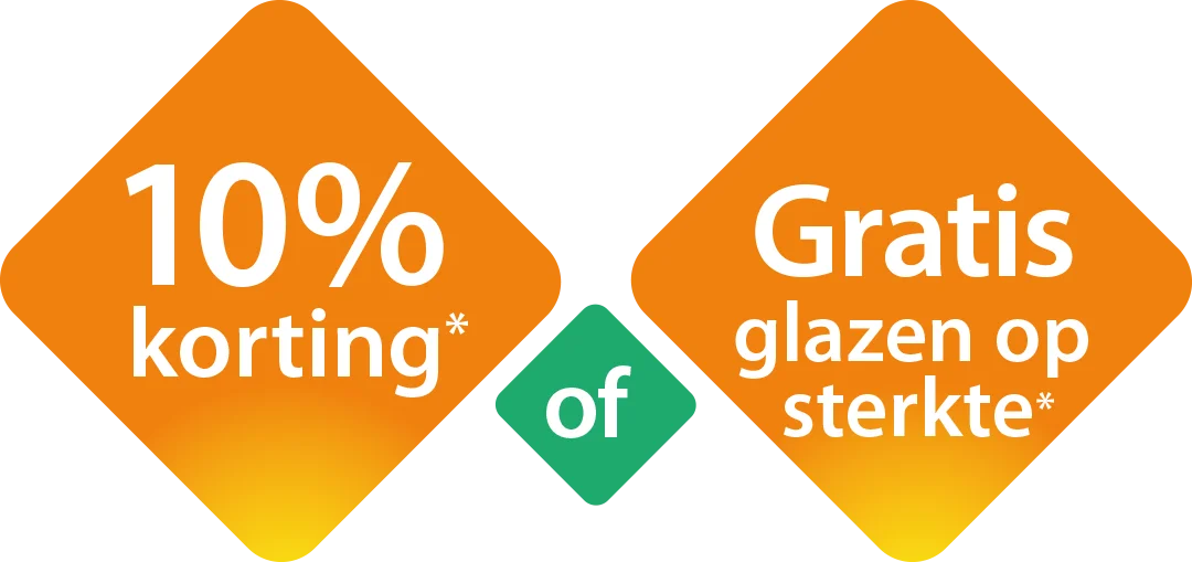 10% korting of gratis glazen op sterkte